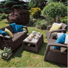 KETER. Set mobilier gradina maro Corfu..